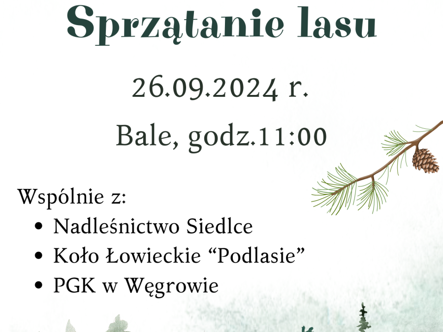 Akcja sprzątania lasów w Balach